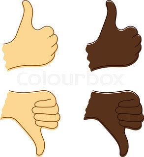 293x320 Thumbs Down And Up Stock Vector Colourbox