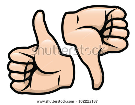 450x352 Thumbs Up Thumbs Down Clipart
