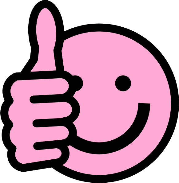 582x596 Female Thumbs Up Smiley Face Clipart
