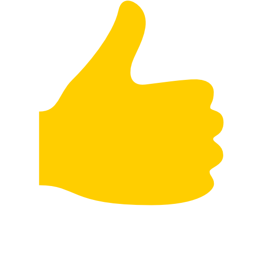 512x512 Free Yellow Thumbs Up Icon
