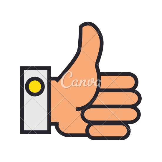 550x550 Thumbs Up Hand Vector Icon