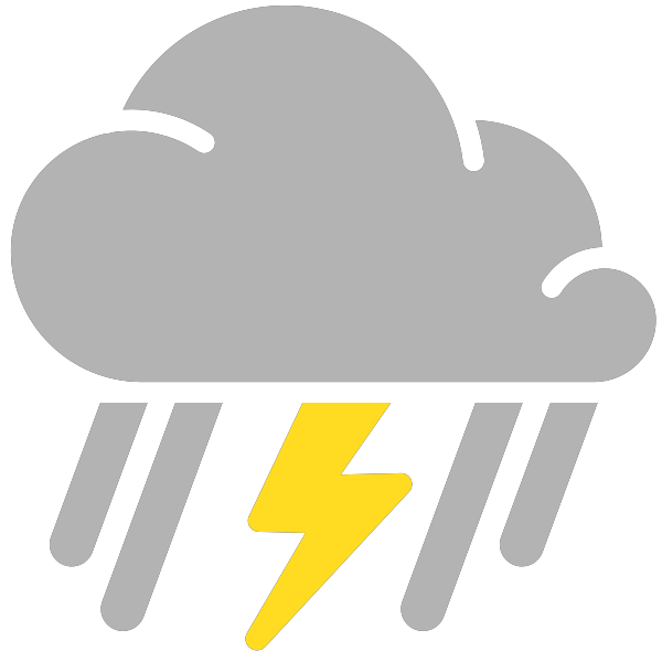 600x600 Simple Weather Icons Mixed Rain And Thunderstorms Svg(Vector