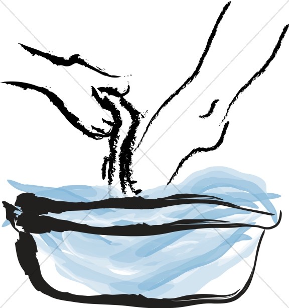 576x612 Maundy Thursday Washing Feet Maundy Thursday Clipart