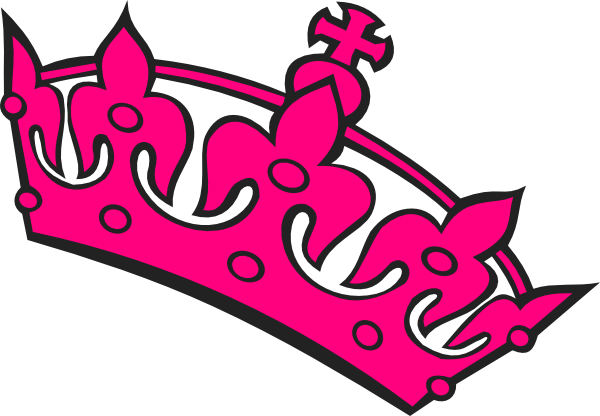 600x416 Pink Tilted Tiara Clip Art