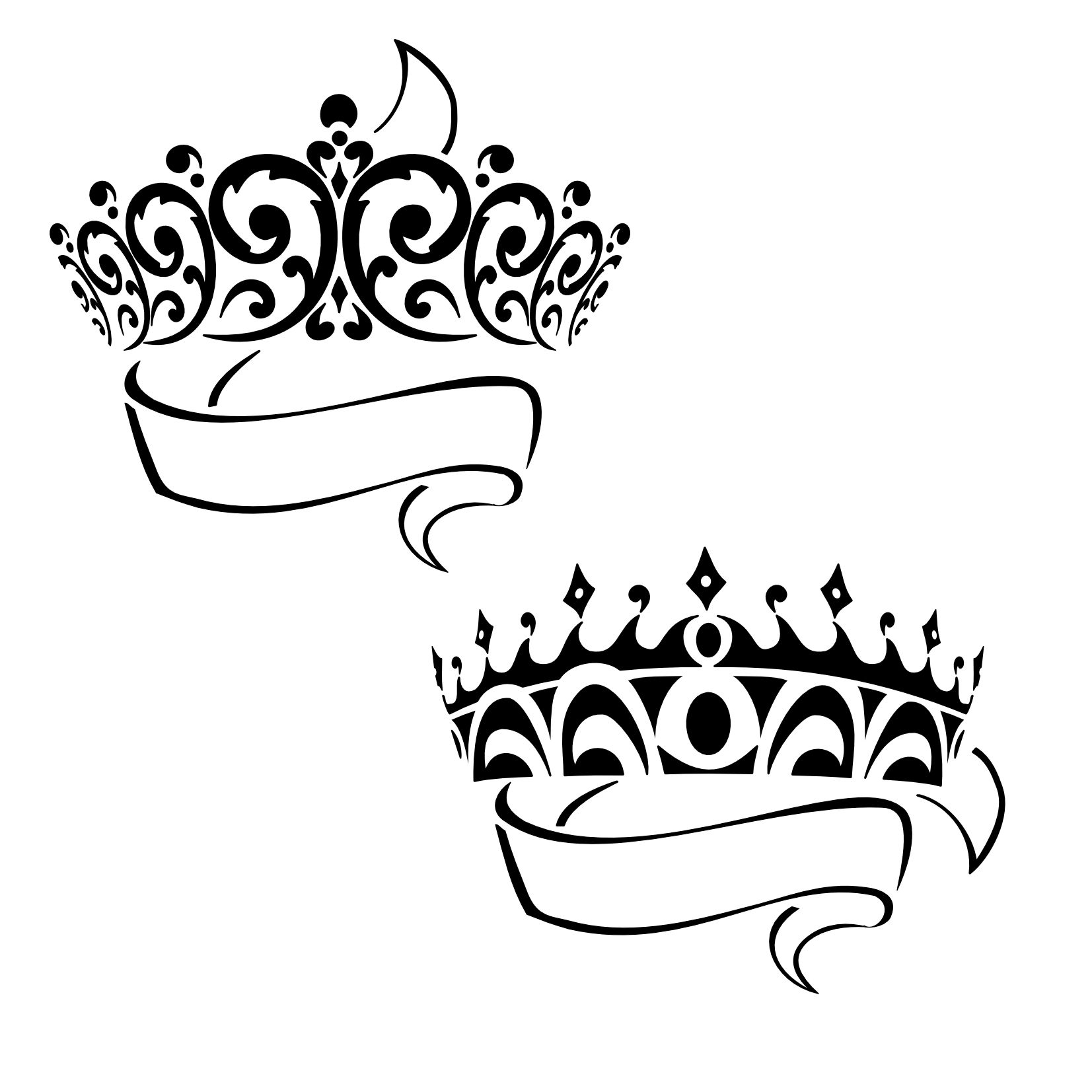1653x1653 Princess Crown Black And White Tiara Clip Art Gclipart