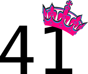 299x252 Pink Tilted Tiara And Number 41 Clip Art