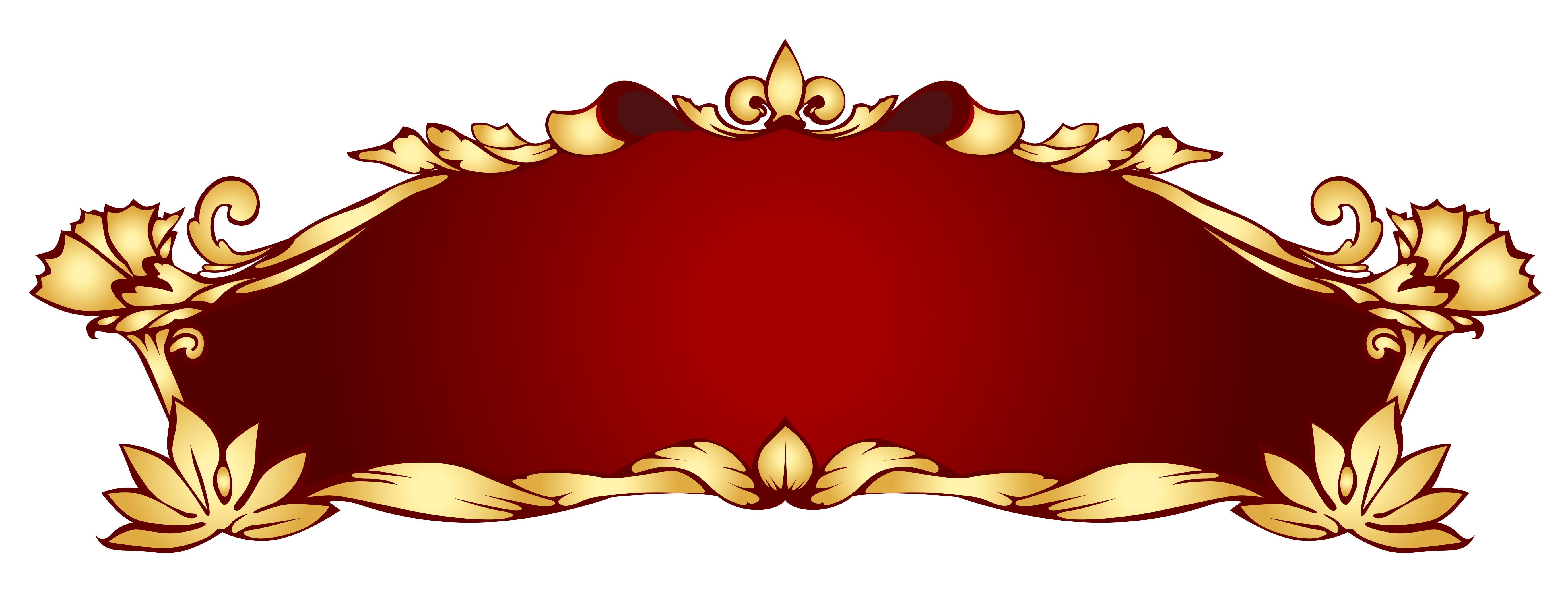 5512x2128 Transparent Red Deco Banner Png Picture Labels
