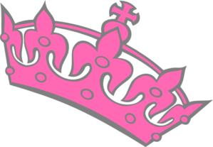 299x207 Pink Tilted Tiara Grey Outline Clip Art