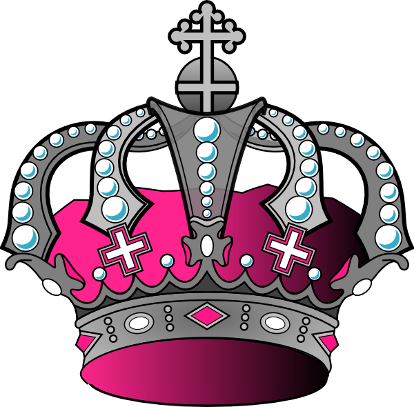 600x590 Silver Pink Crown Clip Art
