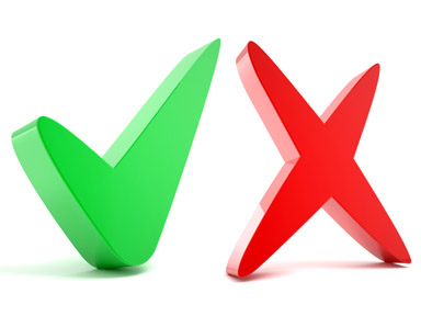 384x288 Red Cross Clipart Green Tick