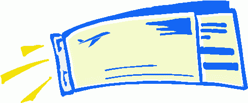 490x204 Airplane Clipart Plane Ticket