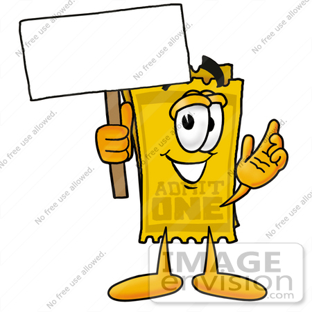 450x450 Cliprt Graphic Of Goldendmission Ticket Character Holding