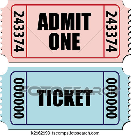 450x466 Clipart Of Admit One Ticket K2562593