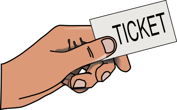 600x374 Hand Holding Ticket Clip Art