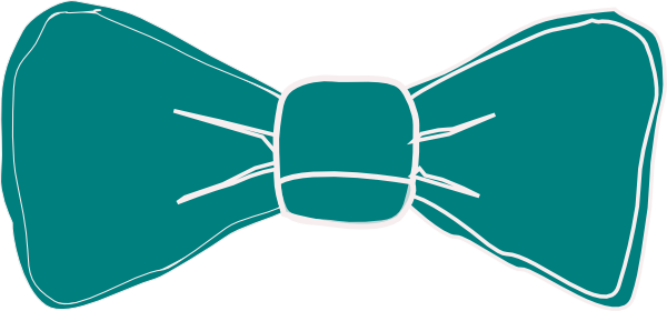 600x280 Teal Bowtie Clip Art