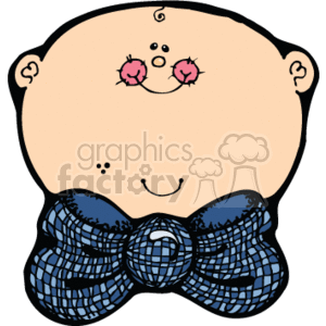 300x300 Royalty Free Country Baby With A Big Blue Bow Tie 156547 Vector