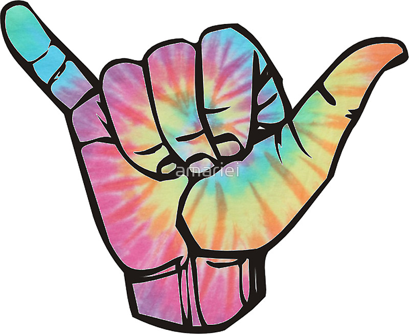 800x653 Tie Dye Shaka Stickers By Amariei Redbubble