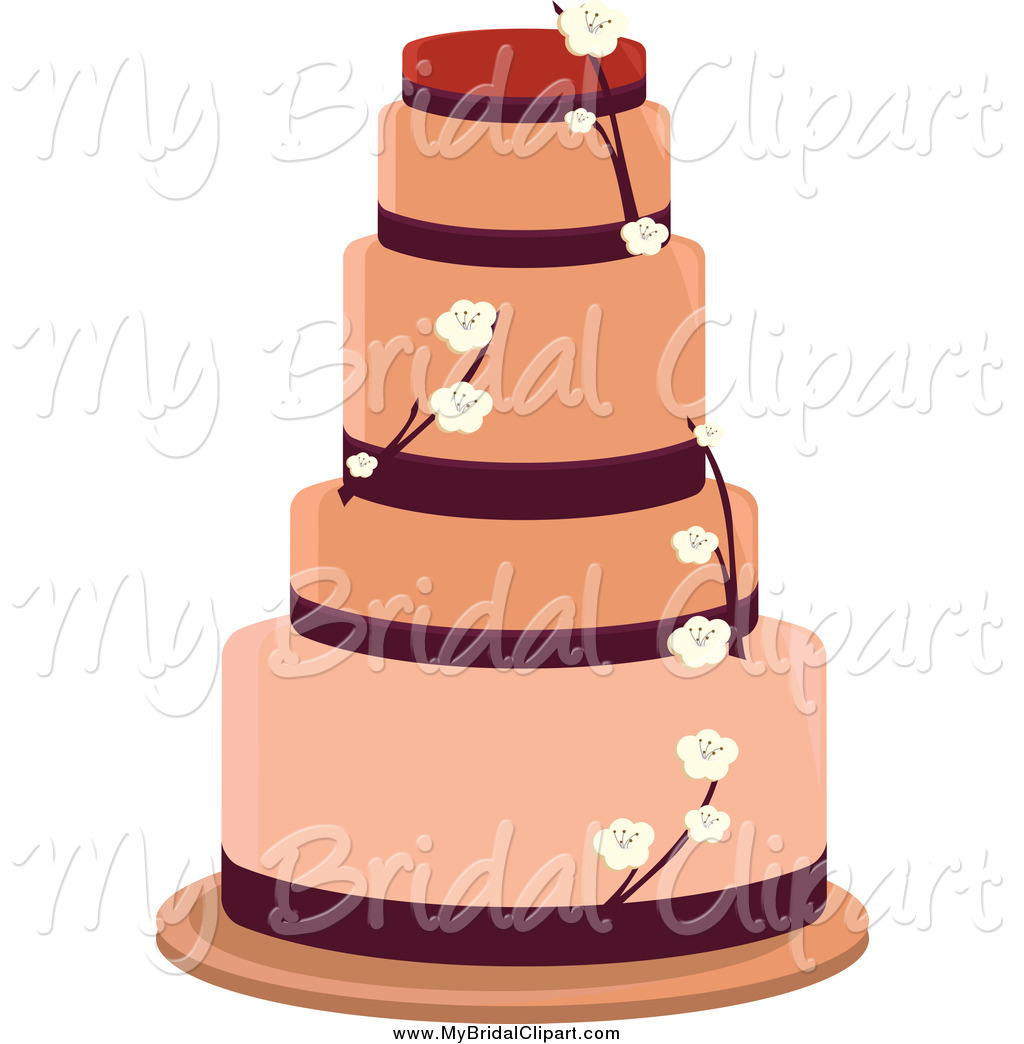 1024x1044 Bridal Clipart Of A Tiered Blossom Wedding Cake By Randomway