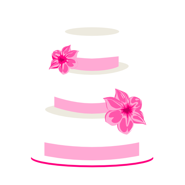600x600 Pink Wedding Cake Clipart