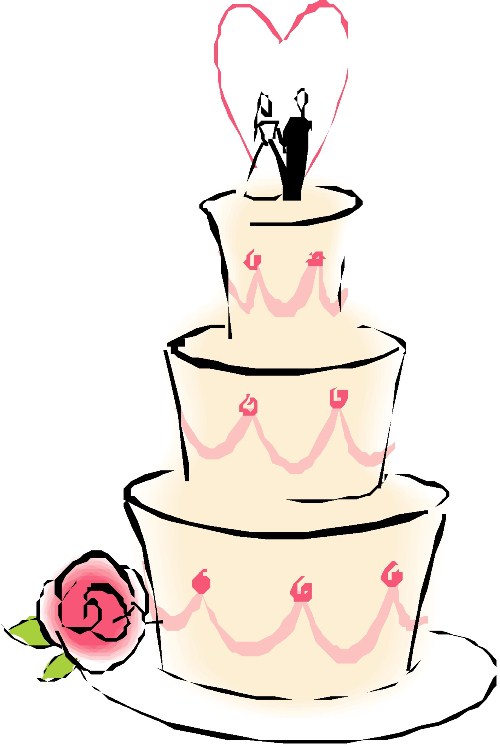 500x747 Wedding Cake Clip Art