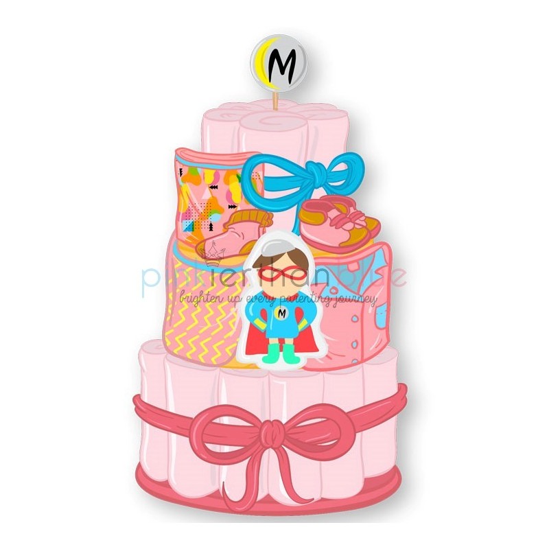 800x800 3 Tier Exclusive Diaper Cake