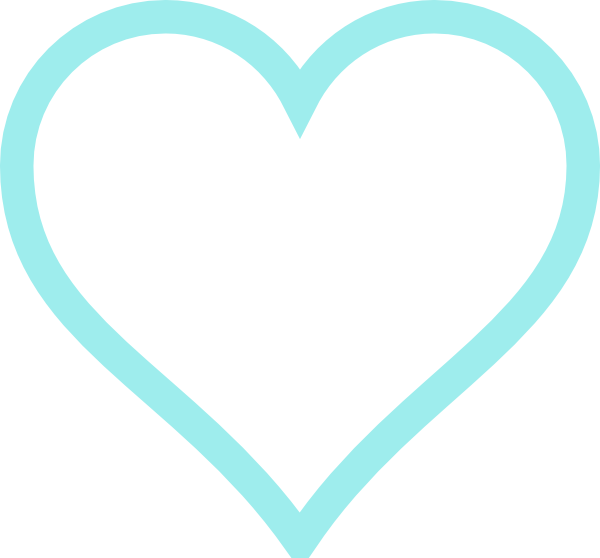 600x558 Pale Blue Heart Clip Art