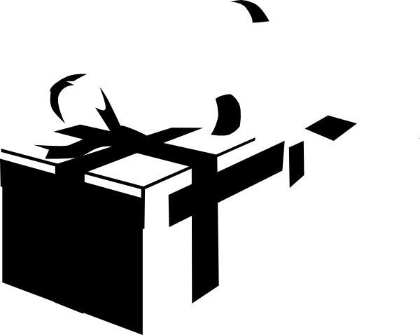 600x478 Blue Gift Clip Art