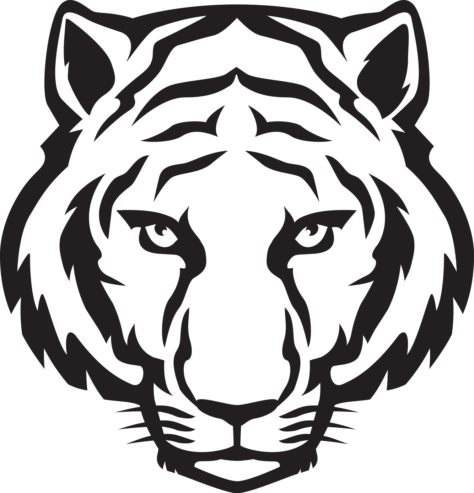 1510x1571 Tiger Clipart