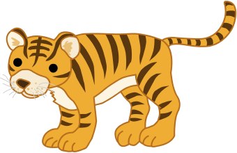 340x220 Tiger Clip Art Black And White Free Clipart Images