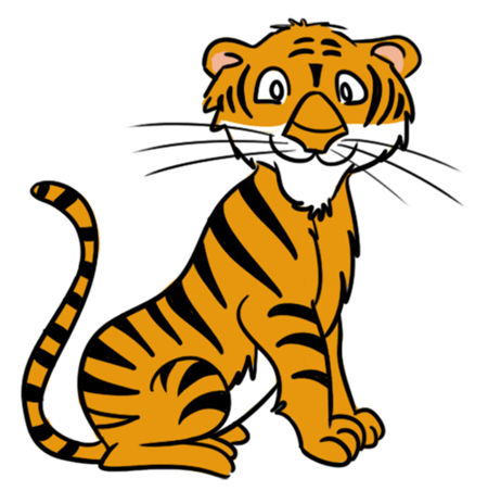 450x452 Running Tiger Clipart Black And White Tiger Clipart Id 31497