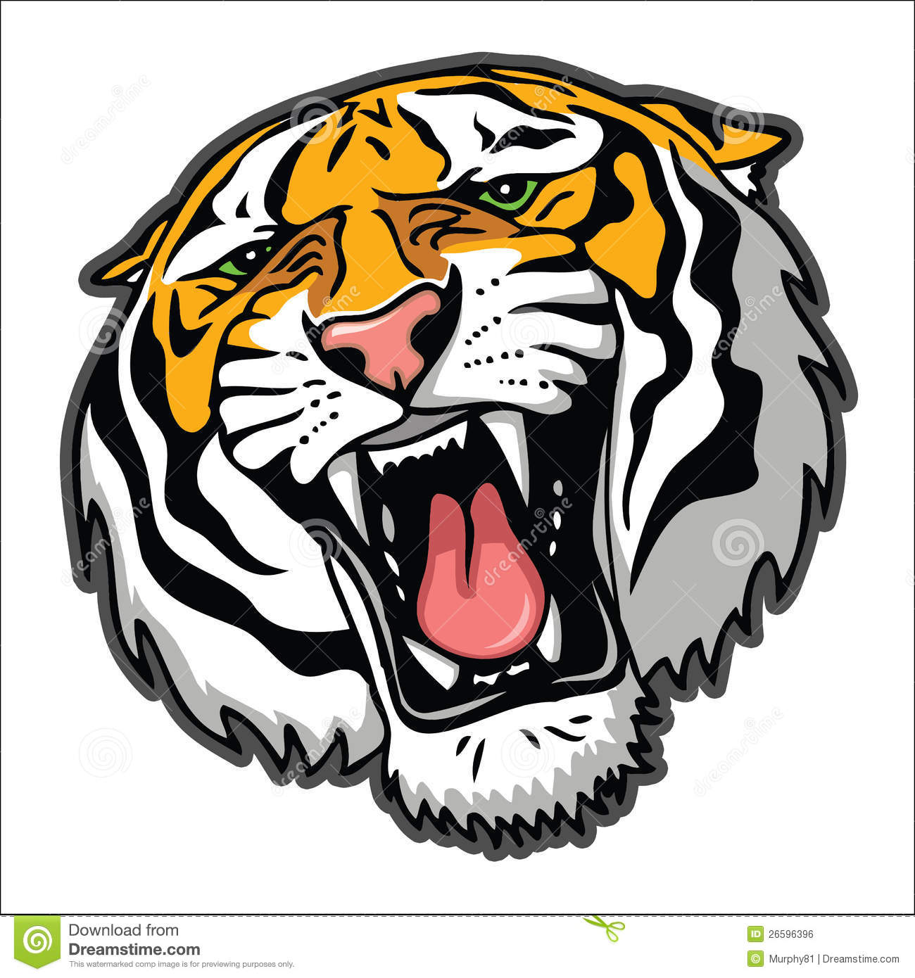 1300x1390 Tiger Head Clipart