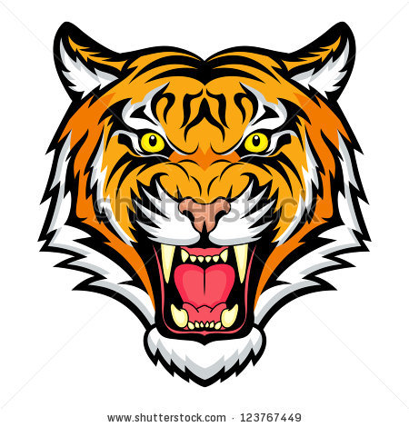 450x470 Drawn Tiger Angry Lion Face