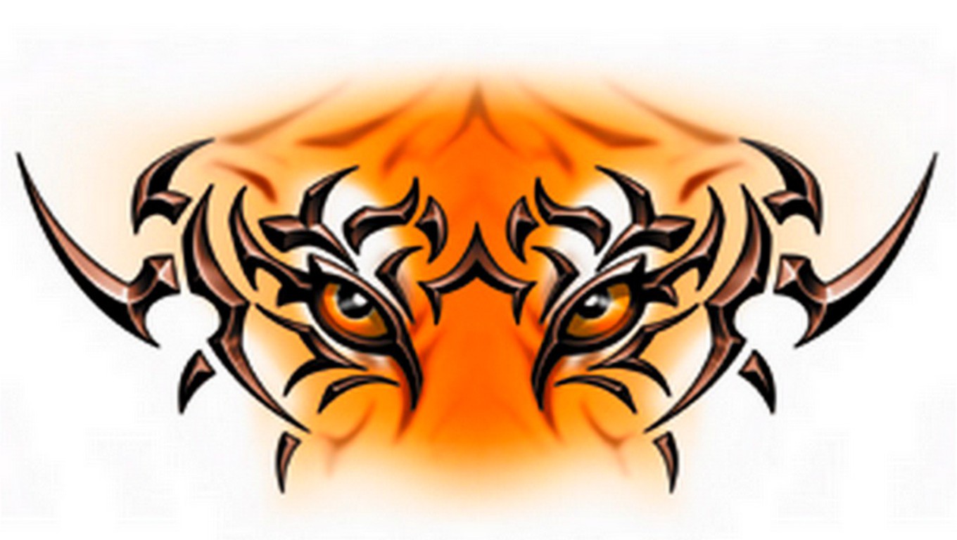 1360x768 Tiger Eyes Tattoo