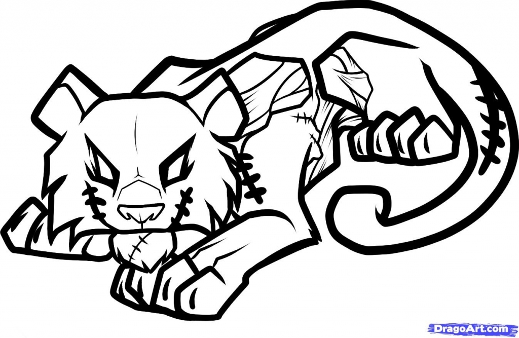 1024x667 Easy To Draw Tiger