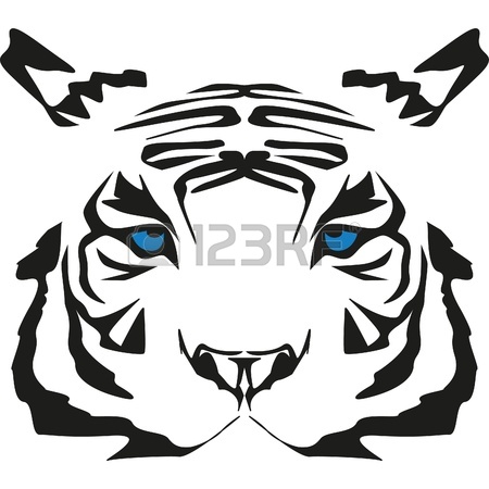450x450 Very Rare White Tiger With Blue Eyes Royalty Free Cliparts