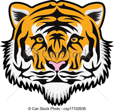 450x438 Tiger Face Clip Art