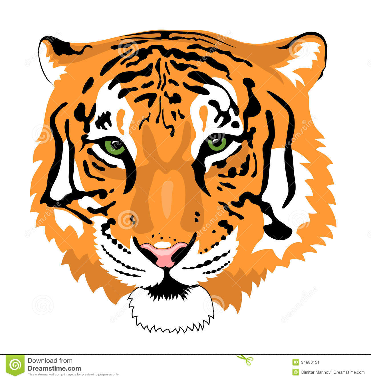 Tiger Face Clipart | Free download on ClipArtMag