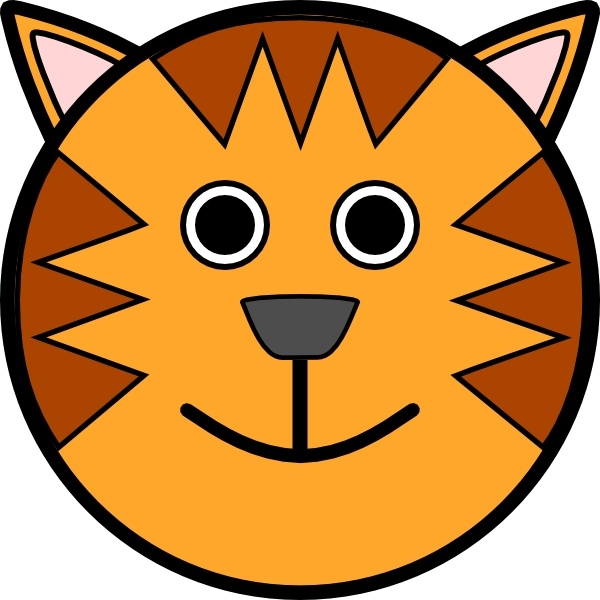 600x600 Tiger Face Clip Art Free Vector In Open Office Drawing Svg ( Svg