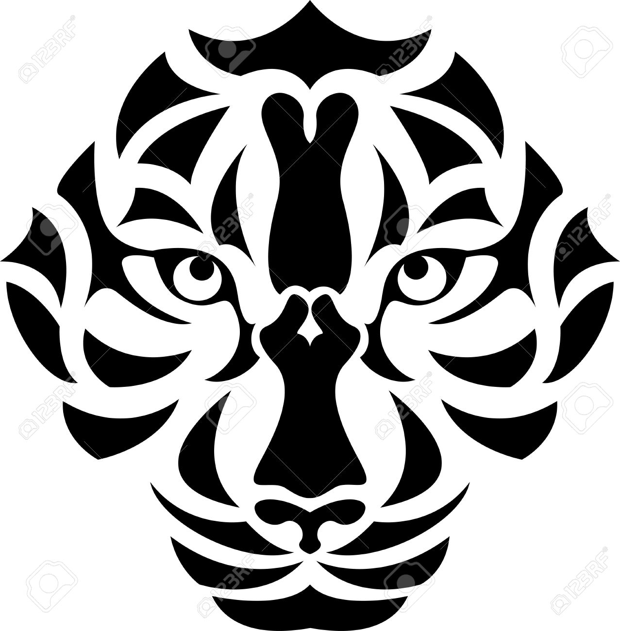 1277x1300 Free Tiger Head Clipart