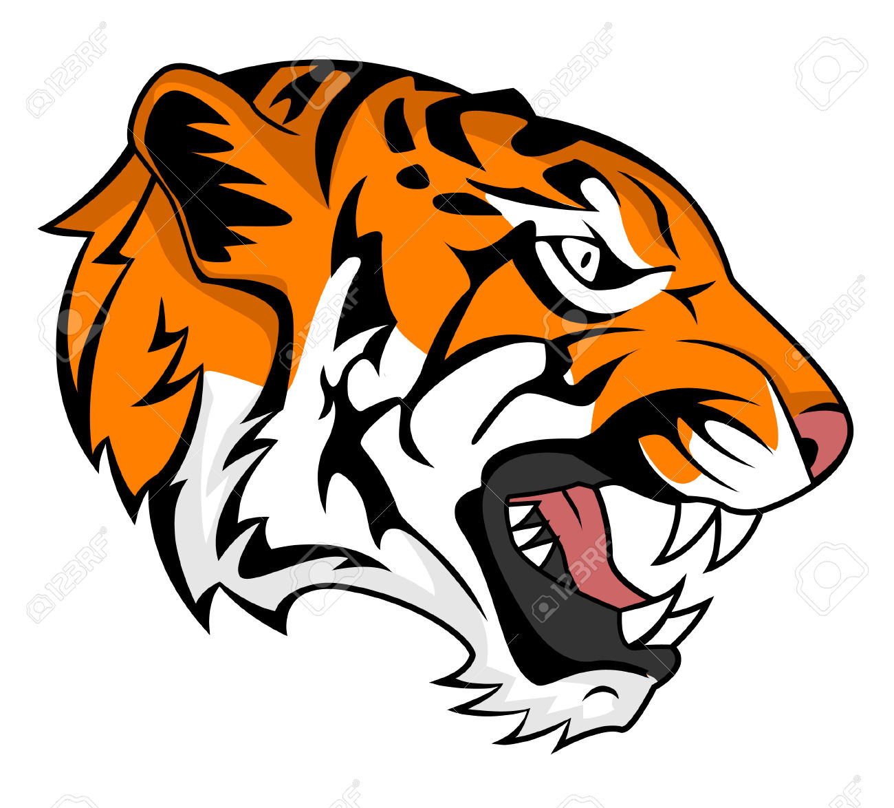 1300x1174 Profile Clipart Tiger
