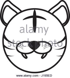300x332 Tiger Head Illustration Vector Stock Vector Art Amp Illustration