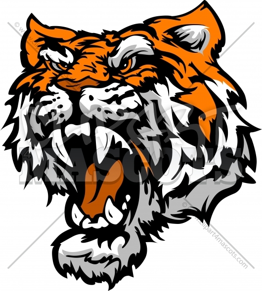530x590 Bengal Clipart Tiger Head