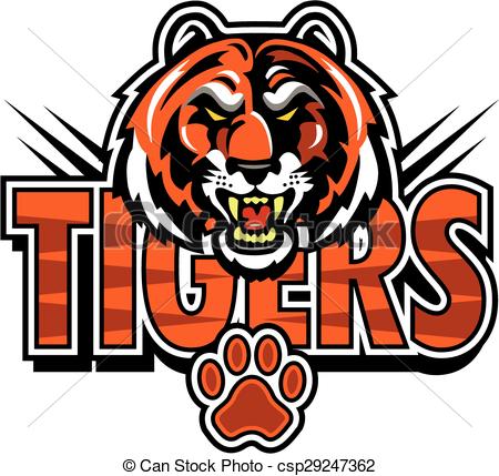450x429 Clipart Mascot Tiger