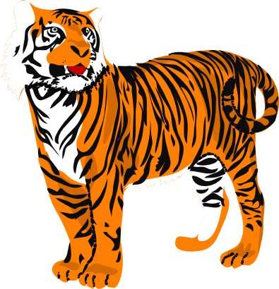395x410 Friendly Tiger Cliparts
