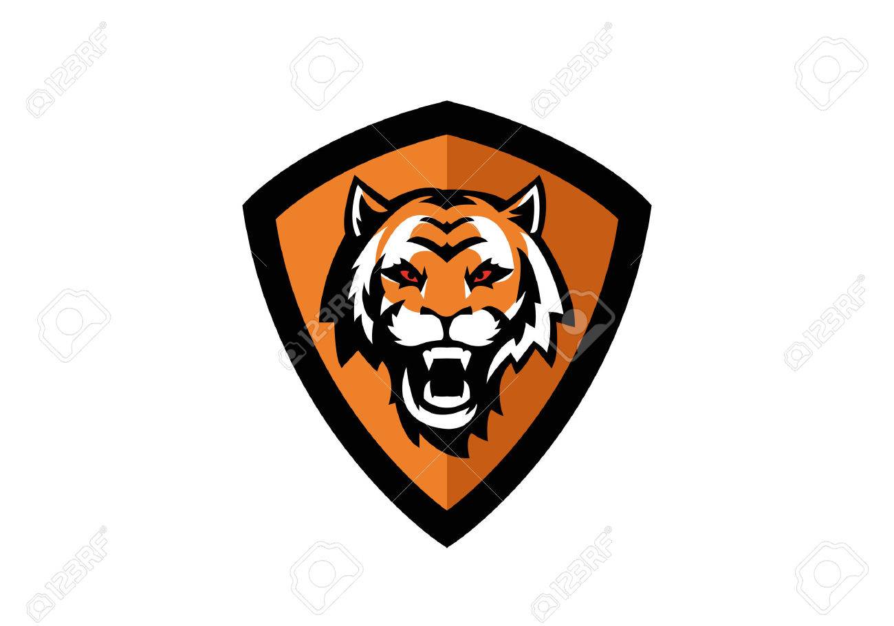 1300x911 Tiger Head Sport Badge Royalty Free Cliparts, Vectors, And Stock
