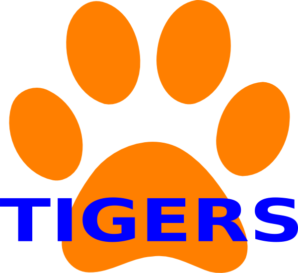 600x551 Orange Paw Print Tigers 2 Clip Art