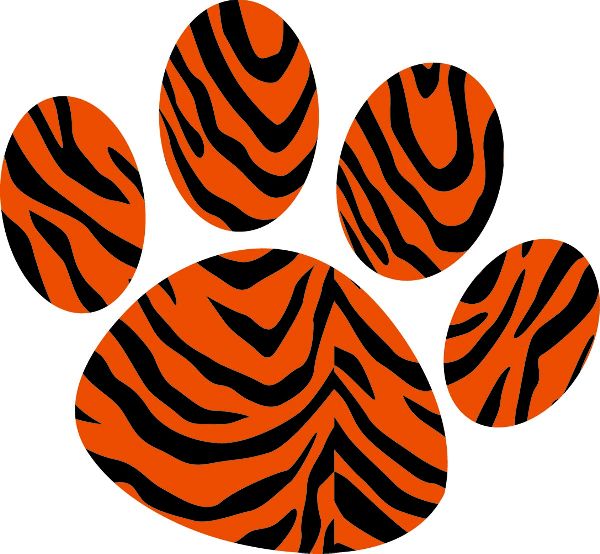 600x554 Tiger Paw Clipart Kid