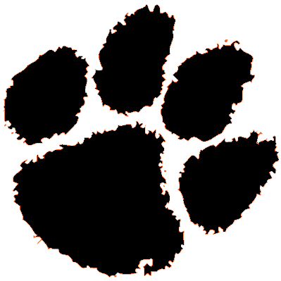 399x399 Clemson Tiger Paw Clipart