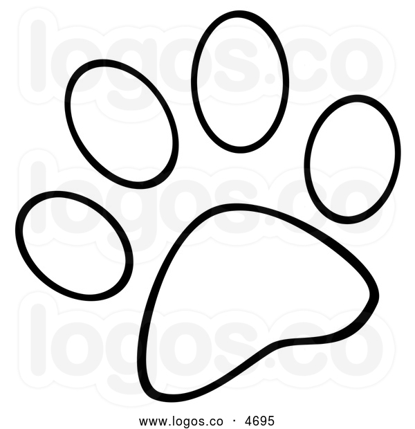 600x620 Paw Clipart Black Dog