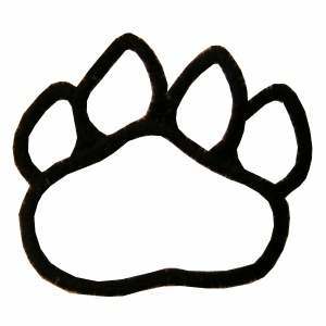 300x300 Paw Outline Clip Art